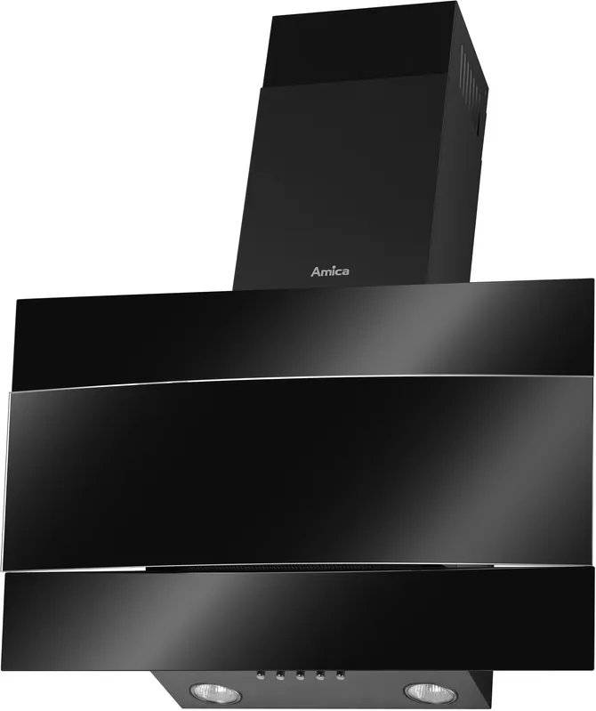 Megacena - Okap AMICA OKC624S Czarny 280m3/h 63dB klasa C