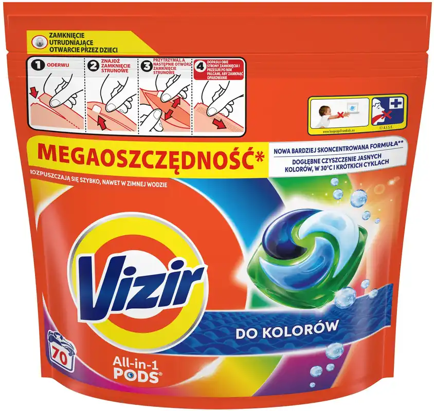 Kapsułki do prania VIZIR Kolor 70 szt. | Wybór klientów