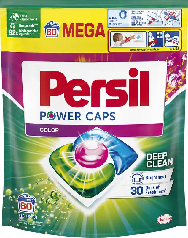 Nowość w sprzedaży | Kapsułki do prania PERSIL Power Caps Color - 60 szt.