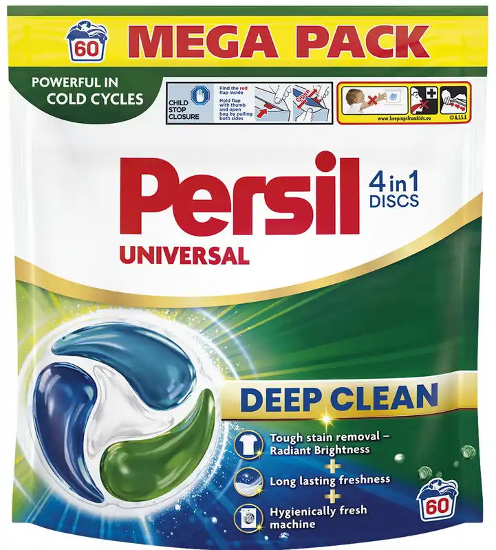Kapsułki do prania PERSIL Discs 4 in 1 Universal - 60 szt. | Świetna oferta