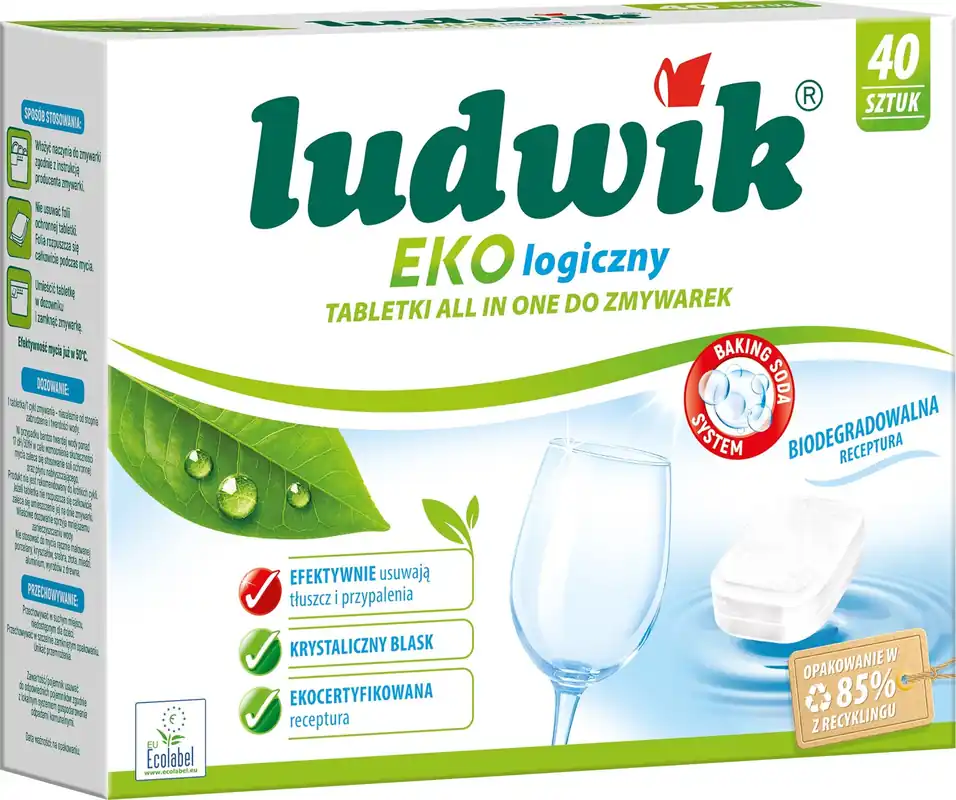 Bezpośrednio od producenta - Tabletki do zmywarek LUDWIK All In One Ekologiczne 40 szt.