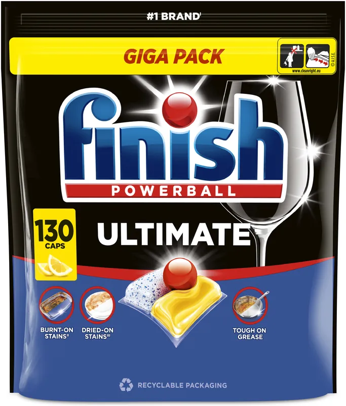 Bezpośrednio od producenta | Kapsułki do zmywarki FINISH Ultimate Lemon - 130 szt.