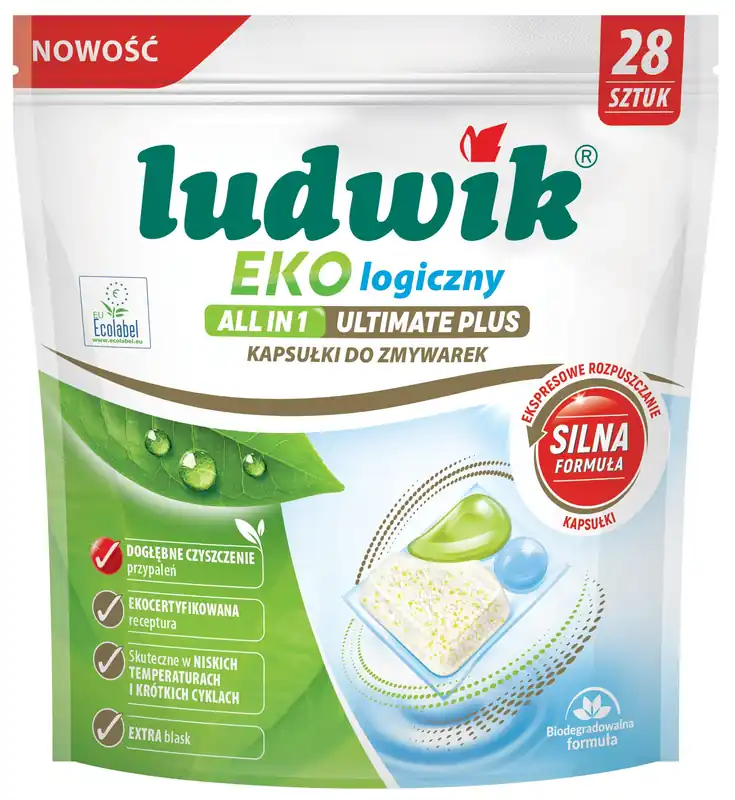 Hit cenowy - Kapsułki do zmywarki LUDWIK Ekologiczny All in 1 Ultimate Plus - 28 szt.