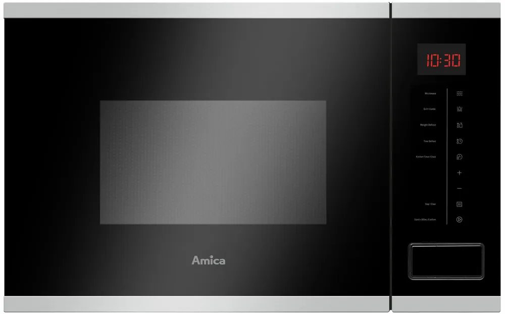 Kuchenka mikrofalowa AMICA AMMB20E3SGI X-TYPE 800W średnica 25.5 pojemność 20L Multiwave system Combigrill Czarny + inox | Ekspresowa wysyłka