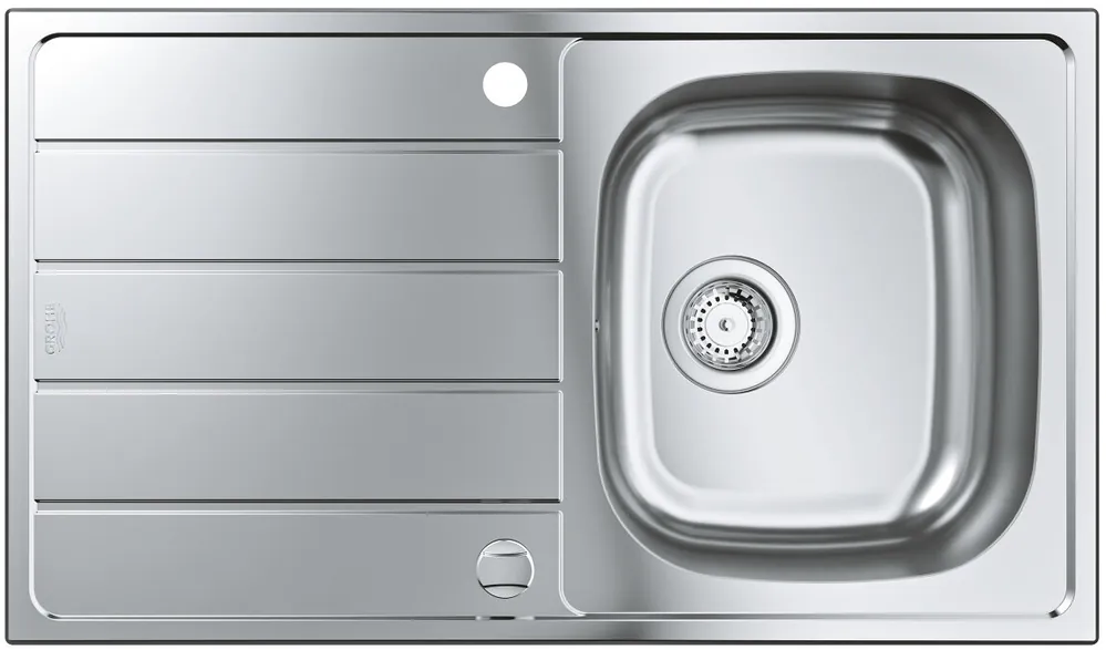 Wybór klientów | Zlewozmywak jednokomorowy z ociekaczem GROHE K200 31552SD1 Stal szlachetna 50x86