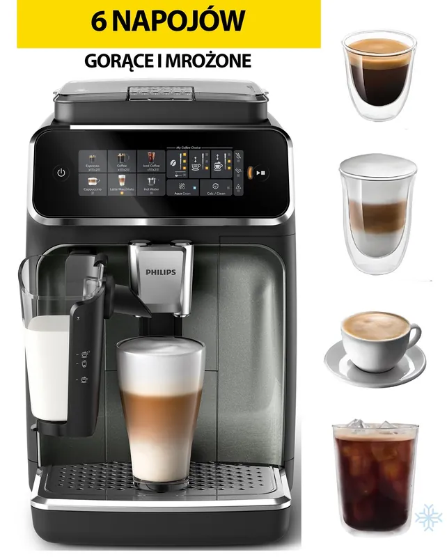 Dodaj do koszyka | Ekspres PHILIPS LatteGo EP3349/70 (Silent Brew) Kawa mrożona