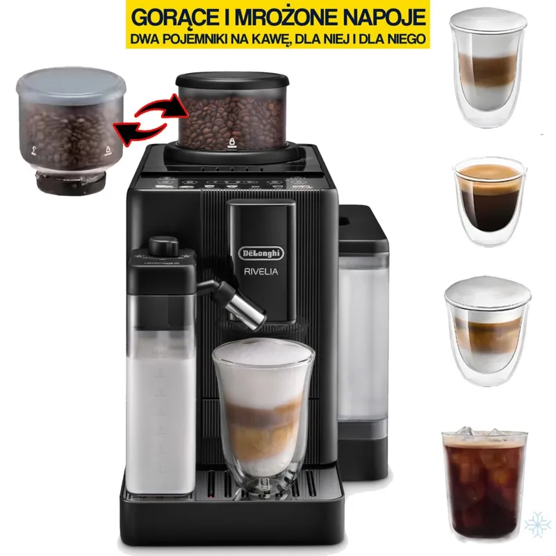 Ekspres DELONGHI EXAM420.55.BXL RIVELIA START Czarny - Świetna cena