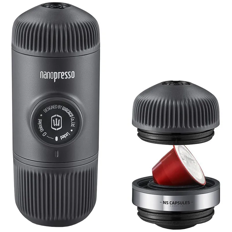 Ekspres WACACO Nanopresso Szary + Adapter NS Bezprzewodowy - Prosto od producenta