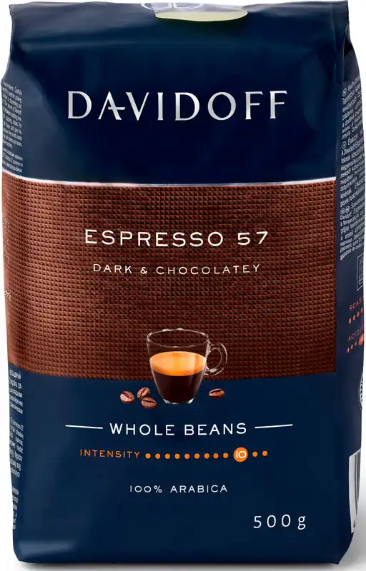 Końcówka zapasów | Kawa ziarnista DAVIDOFF Espresso 57 Arabica 0.5 kg