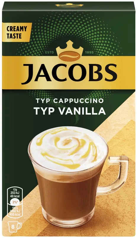 Nie przegap | Kawa rozpuszczalna JACOBS Cappuccino Vanilla (8 szt.)