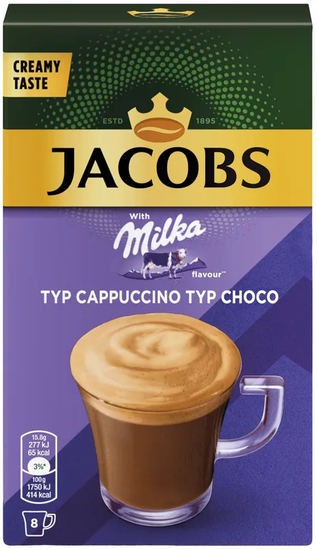 Kawa rozpuszczalna JACOBS Cappuccino Choco Milka (8 szt.) | Cena fabryczna