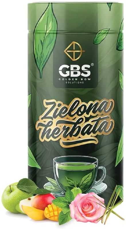 Herbata zielona liściasta GBS Jabłko Mięta 70 g | Cena po obniżce
