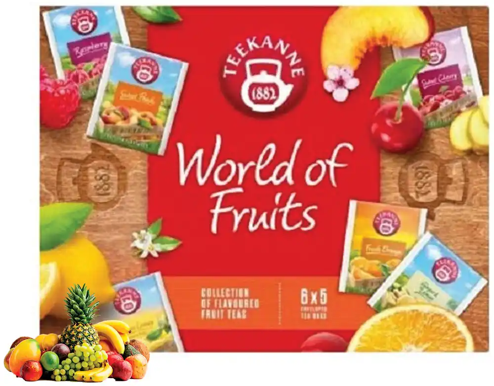 Herbata owocowa w saszetkach TEEKANNE World of Fruits Collection (30 sztuk) | Niska cena