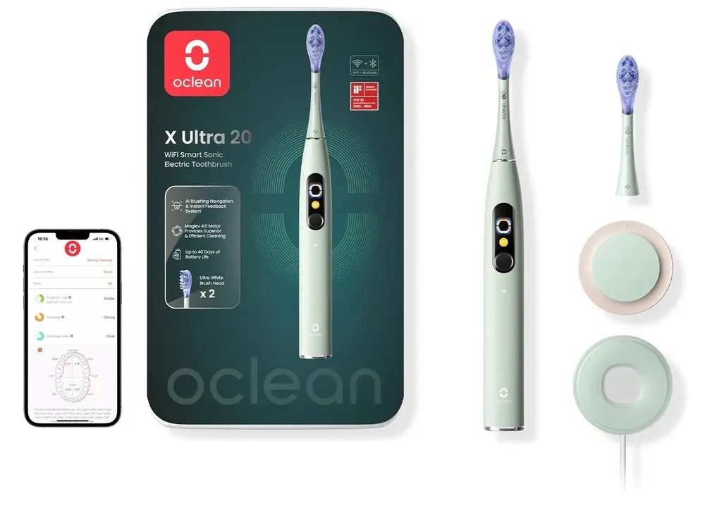 Bezpośrednio od producenta - Szczoteczka soniczna OCLEAN X Ultra 20 Miętowy