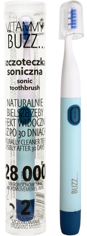 Produkt polecany | Szczoteczka soniczna VITAMMY Buzz Biało-niebieski