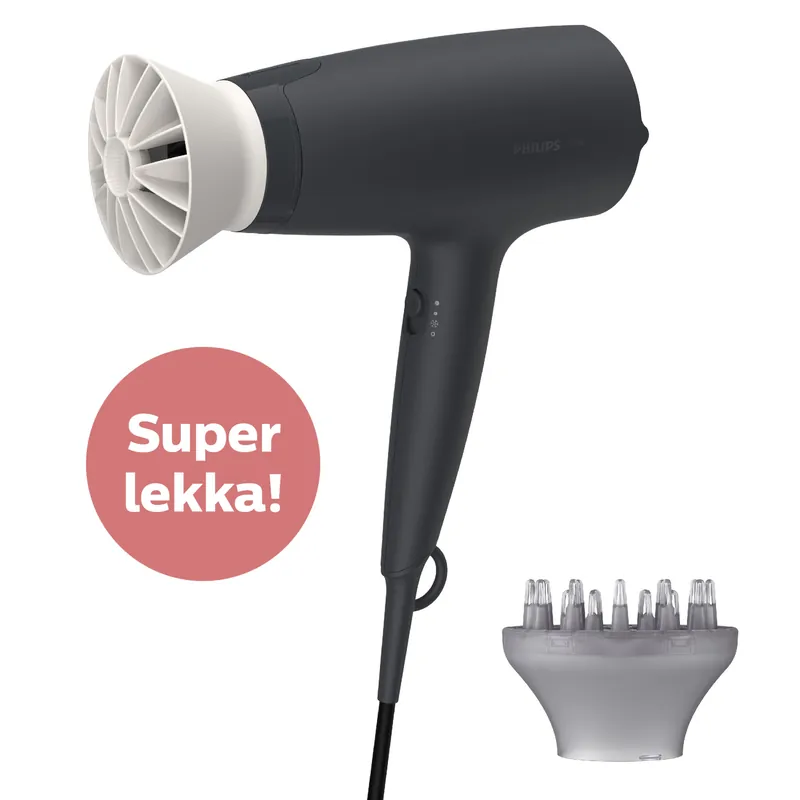 Rabat - Suszarka PHILIPS Seria 3000 BHD302/30 Czarno-biały 1600W