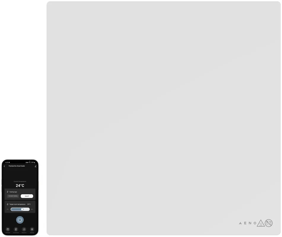 Grzejnik elektryczny AENO Premium Eco Smart Quadro Wall Heater AGH0011S - Zostało tylko kilka sztuk