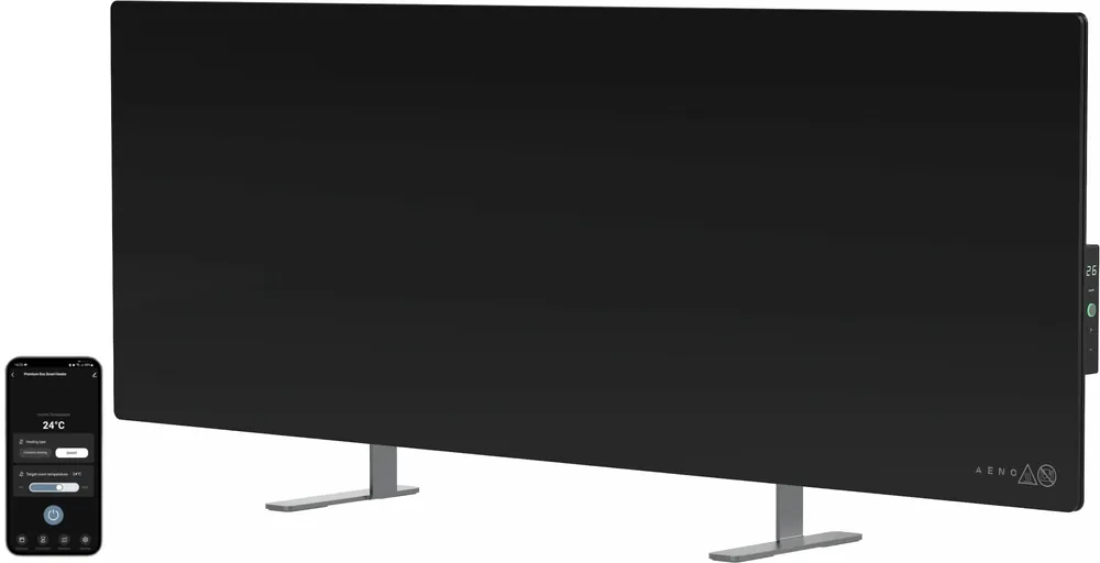 Świetna oferta | Grzejnik elektryczny AENO Premium Eko Smart Led AGH0004S Czarny Wi‑Fi