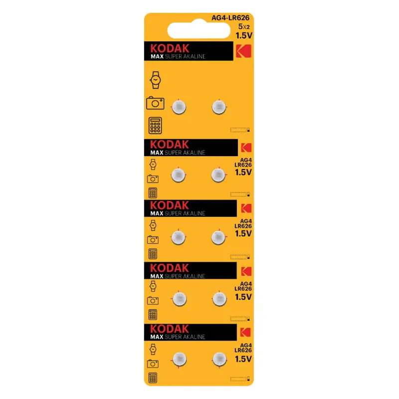Bateria alkaliczna LR626 (AG4), 10 szt., blister, MAX, KODAK | Kup teraz