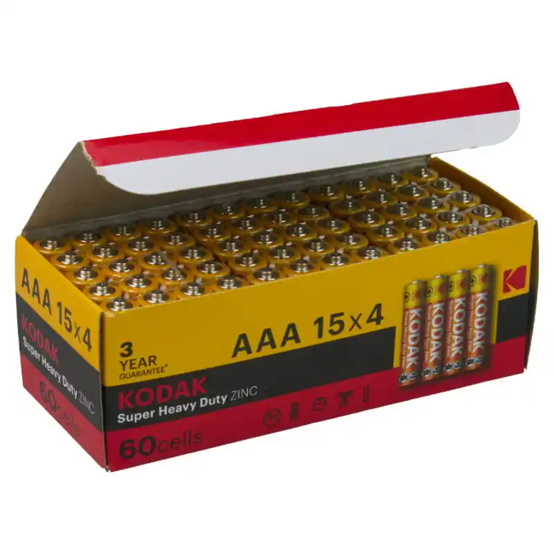 Bateria cynkowo-węglowa R03 (AAA), 4 szt., folia, SUPER HEAVY DUTY, KODAK | Profesjonalna jakość