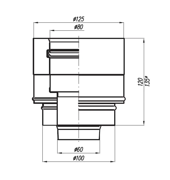 Ekstra rabat - Adapter Ariston 60/100 - 80/125 z redukcją